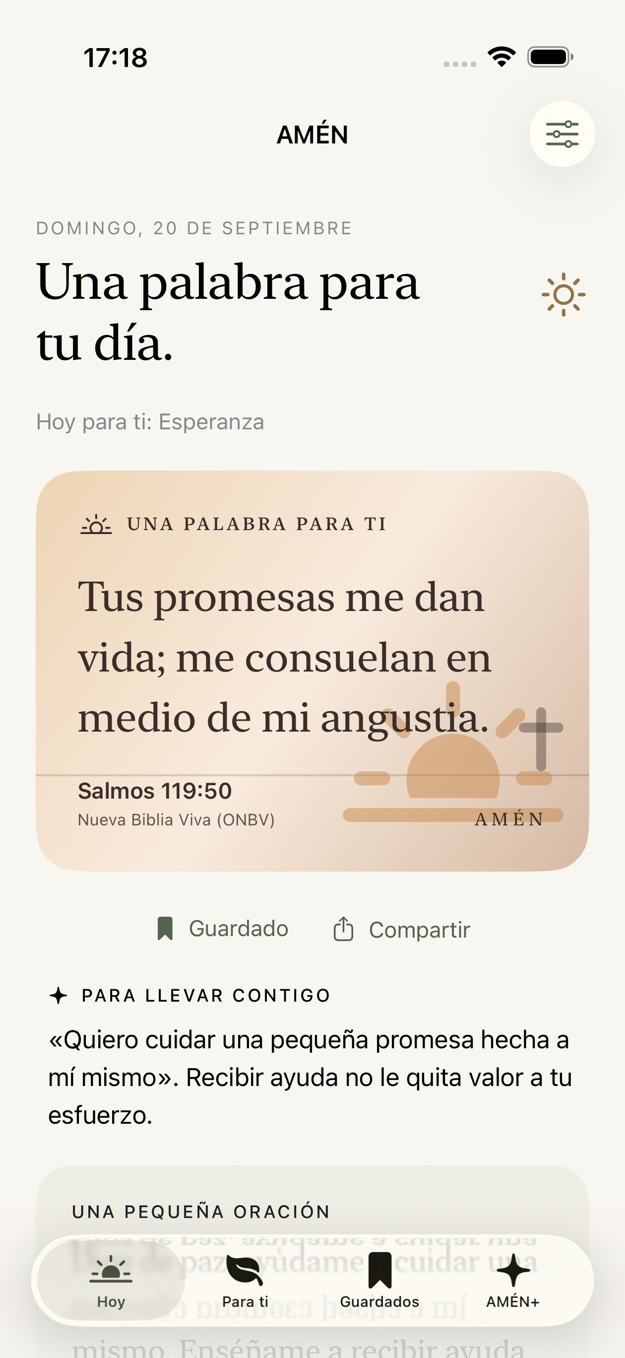 AMÉN: verse of the day in the app